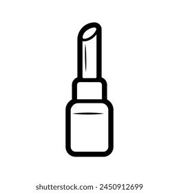 Vector hand drawn Lipstick outline doodle icon. Sketch illustration for print, web, mobile and infographics isolated on white background.