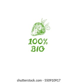 Vector hand drawn logo. Healthy eat logotype. Vegan, natural food and drinks sign.. Farm market, store ico. 