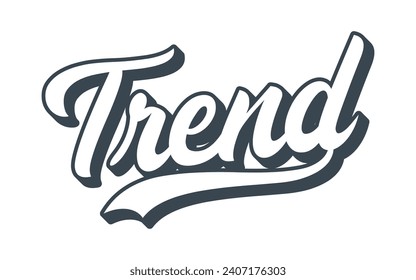 Vector hand drawn logo lettering trend modern calligraphic logo. Editable trend letter design	