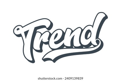 Vector hand drawn logo lettering trend modern calligraphic logo. Editable trend letter design	