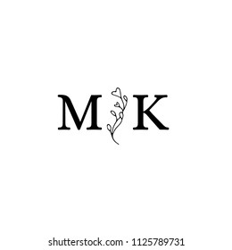 Vector hand drawn logo template in elegant and minimal style Branch with leaves and hearts with a text. Feminine romantic floral clipart. For business branding and identity, emblem or monogram