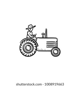 Continuous Line Drawing Parked Tractor Stock Vector (Royalty Free ...