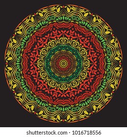 Vector hand drawn Mandala art. Abstract pattern. Vintage decorative Asian, Islam, Indian, Arabic, Turkish, Aztec elements for background, invitation, birthday, wedding cards