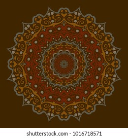 Vector hand drawn Mandala art. Abstract pattern. Vintage decorative Asian, Islam, Indian, Arabic, Turkish, Aztec elements for background, invitation, birthday, wedding cards
