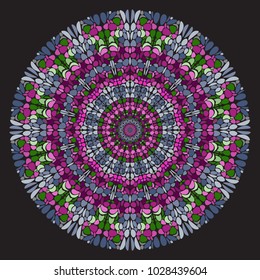 Vector hand drawn Mandala art. Decorative sixties pattern. Asian, Islam, Indian, Arabic, Turkish, Aztec elements. Coloring page template for background, invitation, birthday, wedding cards