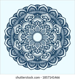 vector hand drawn mandala art with indian style