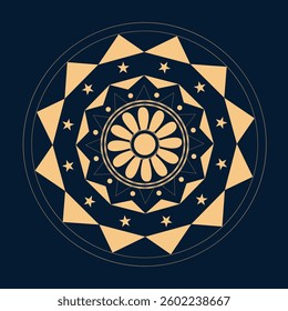 Vector hand drawn mandala art.