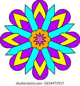 Vetor Mão desenhada fundo mandala preto e branco
