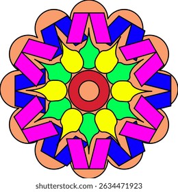 Vector  Hand drawn mandala background black and white
