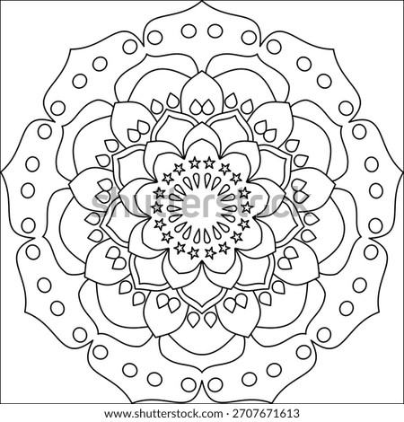 Vector  Hand drawn mandala background black and white
