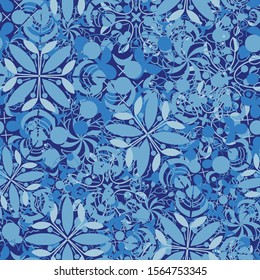 Vector hand drawn mandala elements seamless pattern