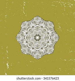 Vector hand drawn Mandala. Ethnic decorative element. Boho style