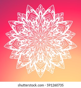 Vector hand drawn Mandala. Ethnic decorative element. Boho style