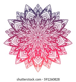Vector hand drawn Mandala. Ethnic decorative element. Boho style