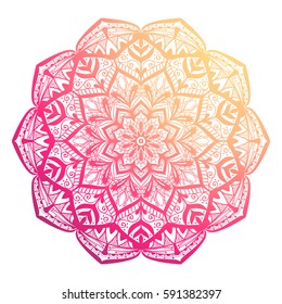 Vector hand drawn Mandala. Ethnic decorative element. Boho style