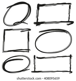 vector hand drawn marker elements