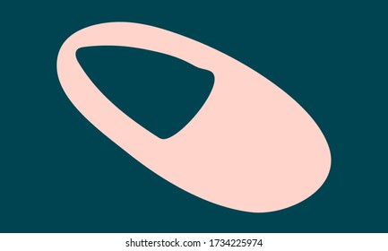Vector hand drawn medicine illustration. Doodle icon of capsule pill. Medication drawing