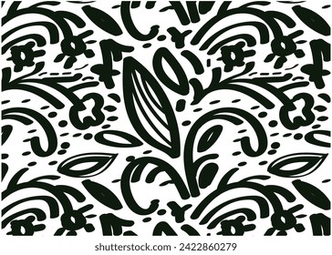 Vector hand drawn minimal pattern.fashionable template for desing.