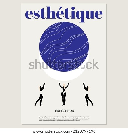 Vector hand drawn minimal placard with illustration. Creative artwork. Template for card, poster, banner, print for t-shirt, badge, patch.