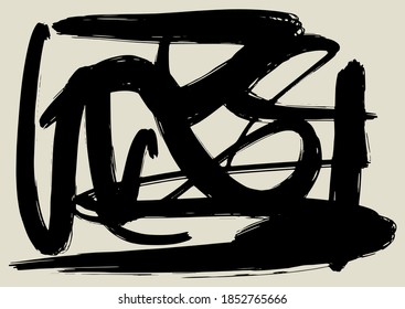 Vektorhandgezeichnete minimalistische Illustration. Kreative farbige Kunstwerke mit strukturiertem Schlaganfall. Vorlage für Karte, Poster, Banner, Druck für T-Shirt, Pin, Badge, Patch.