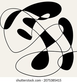 Ilustración minimalista dibujada a mano por vectores. Pintura creativa de tinta . Plantilla para tarjeta, afiche, banner, imprimir para camiseta, pin, insignia, parche.