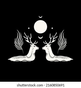 Vector hand drawn minimalistic illustration. Creative abstract artwork . Template for card, poster, banner, print for t-shirt, pin, badge, patch.