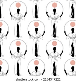 Vector hand drawn minimalistic pattern with illustration. Creative artwork. Template for card, poster, banner, print for t-shirt, pin, badge, patch.