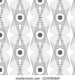 Vector hand drawn minimalistic pattern with illustration. Creative abstract artwork . Template for card, poster, banner, print for t-shirt, pin, badge, patch.