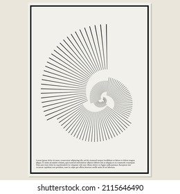 Cartel minimalista dibujado a mano con vectores con ilustración. Obra de arte creativa. Plantilla para tarjeta, afiche, banner, imprimir para camiseta, pin, insignia, parche.
