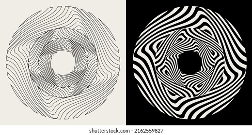 Cartel minimalista dibujado a mano con vectores con ilustración. Obra de arte creativa y abstracta. Plantilla para tarjeta, afiche, banner, imprimir para camiseta, pin, insignia, parche.