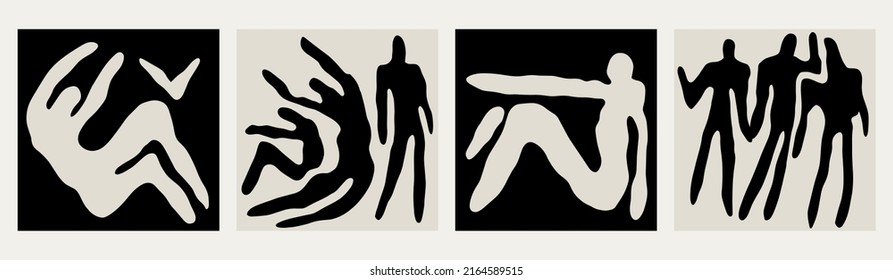 Vector hand drawn minimalistic placard with contemporary illustration. Creative abstract artwork isolated . Template for card, poster, banner, print for t-shirt, pin, badge, patch.