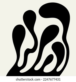 Vector hand drawn minimalistic placard with illustration. Creative abstract artwork . Template for card, poster, banner, print for t-shirt, pin, badge, patch.