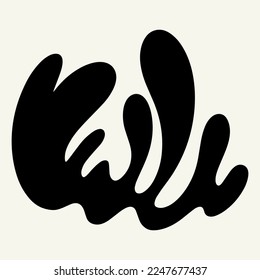 Vector hand drawn minimalistic placard with illustration. Creative abstract artwork . Template for card, poster, banner, print for t-shirt, pin, badge, patch.