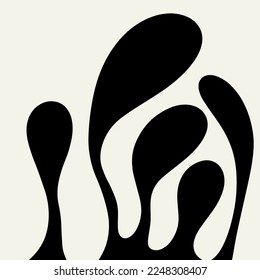 Vector hand drawn minimalistic placard with illustration. Creative abstract artwork . Template for card, poster, banner, print for t-shirt, pin, badge, patch.