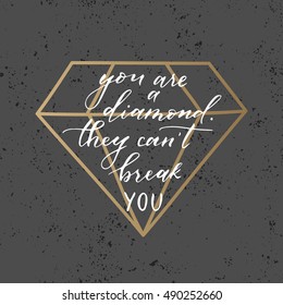 Vector hand drawn modern card. Trendy hand written calligraphy postcard. Elegant calligraphic quote and phrase.
