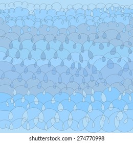 Vector hand drawn modern knitted wave background. Seamless pattern.