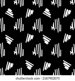 Vector. Hand drawn monochrome grey, black and white seamless pattern. Hatching. Abstract vector texture from strokes in grunge style. Backgrounds with ink, felt-tip pen, brush, ink.