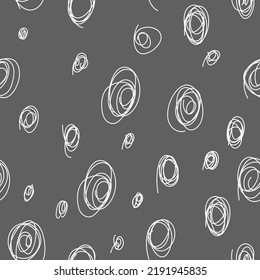 Vector. Patrón sin soldadura monocromo, gris, negro y blanco dibujado a mano. Sombrerando. Resumen de la textura vectorial de los trazos en el estilo grunge. Fondos con tinta, pluma de punta de fieltro, cepillo, tinta.