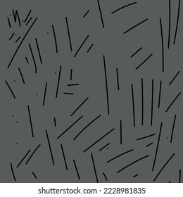 Vektorgrafik. Handgezeichnet, monochrome graue, schwarz-weiße, nahtlose Muster. Hatchen. Abstrakte Vektorstruktur aus Strichen im Grunge-Stil. Hintergründe mit Tinte, Filzspitze, Pinsel, Tinte.