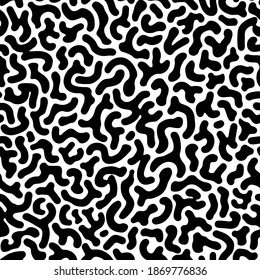 Vektor handgezeichnet monochrome Reiniger Fische Haut nahtlose Muster. Schwarz-weißer tracerer Hintergrund-Textur für Design oder Drucke