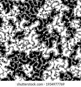 Patrón sin fisuras de la piel de los peces monocromo dibujado a mano con vectores. Textura de fondo de tracería negra, blanca y gris para el diseño o las impresiones
