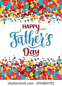 Vector hand drawn motivational and inspirational quote - Happy Father's day. Calligraphic poster. Father's Day design