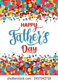 Vector hand drawn motivational and inspirational quote - Happy Father's day. Calligraphic poster. Father's Day design