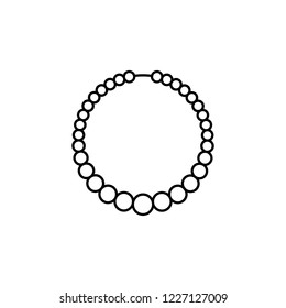 Icono del doodle dibujado a mano en el collar del vector. Dibujo de dibujo accesorio para impresión, web, móvil e infografía aislada en fondo blanco.