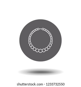 Vector hand drawn necklace outline doodle icon. Accessory sketch illustration for print, web, mobile and infographics isolated
