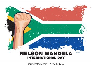 Ilustración del Día Internacional de Nelson Mandela a mano
