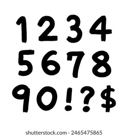 Vector hand drawn number collection