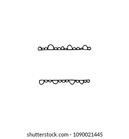 Vector hand drawn object, abstract frame. Feminine logo element, simple clipart. For business branding and identity. Black on white isolated symbol.