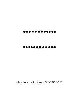 Vector hand drawn object, abstract frame. Feminine logo element, simple clipart. For business branding and identity. Black on white isolated symbol.