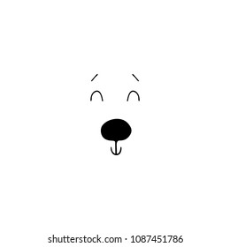 Vector hand drawn object, cute bears face. Logo element for children related business branding and identity. Funny clipart for prints, t-shirts or stationery. Black on white isolated symbol.